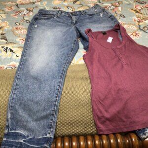 3 Pc Lot Universal Thread and Wild Fable /Jeans 12 Top L Legging XL